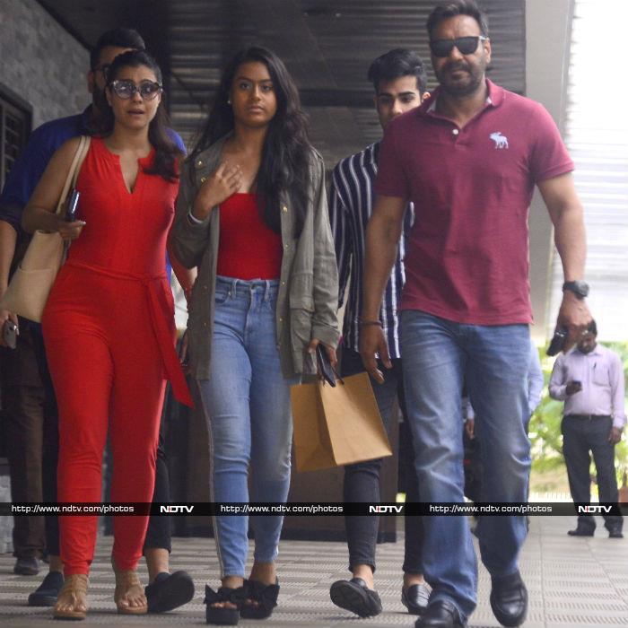 Ajay Devgn And Kajol Take Nysa For A Lunch Date
