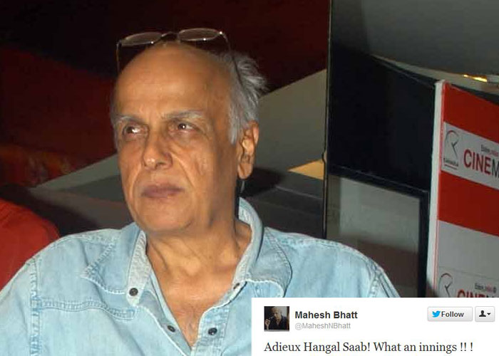 Celebs say goodbye to AK Hangal on Twitter