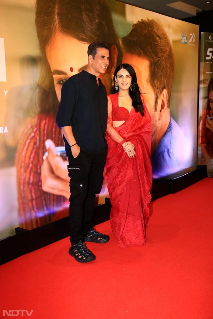 Akshay Kumar And Radhika Madan At The Special Screening Of Sarfira