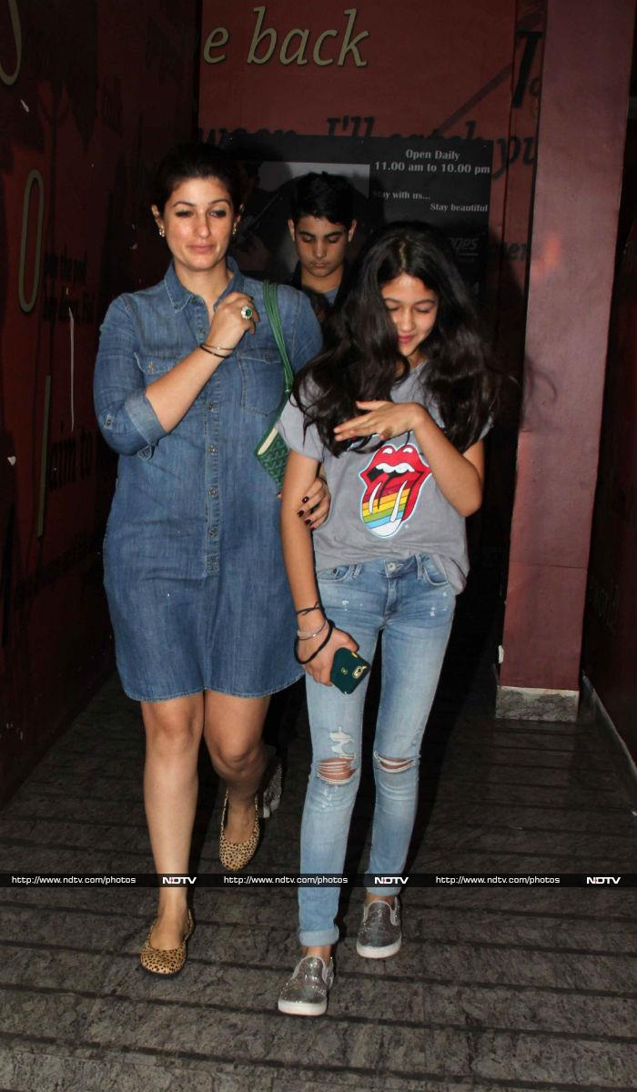 Sunday With Family: Akshay, Twinkle and Aarav Spotted at a Movie Theatre