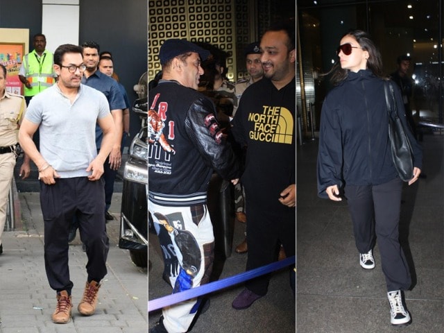 Photo : मुंबई एयरपोर्ट पर नज़र आए आमिर खान, सलमान खान, आलिया भट्ट समेत अन्य सेलेब्स