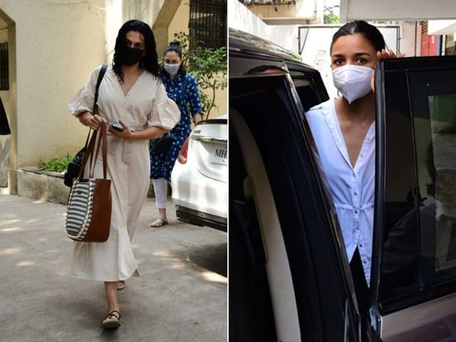 Photo : Alia Bhatt And Taapsee Pannu Step Out In White Casuals