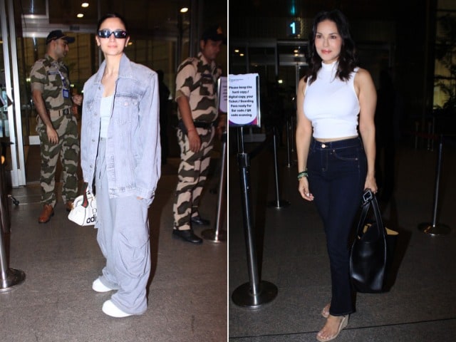 Photo : Alia Bhatt And Sunny Leone's Airport Looks Are The Definition Of Cool