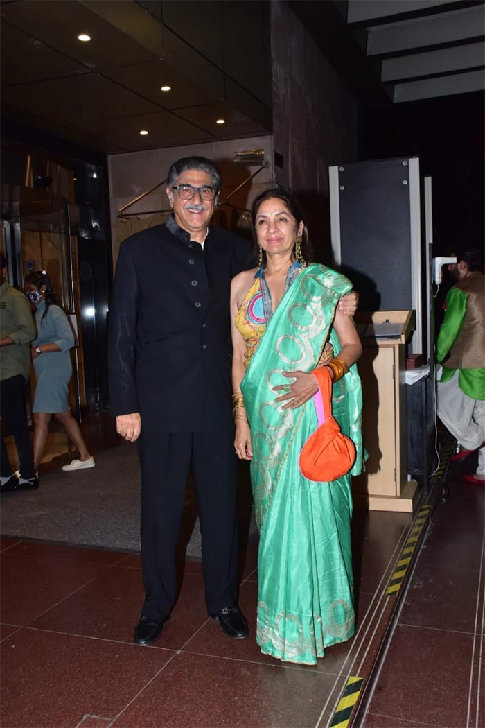 Neena Gupta came along with her husband Vivek Mehra. (Image courtesy: Varinder Chawla)
