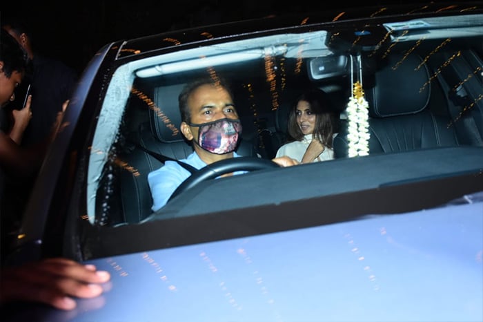 Shweta Bachchan Nanda was also pictured arriving at the party.