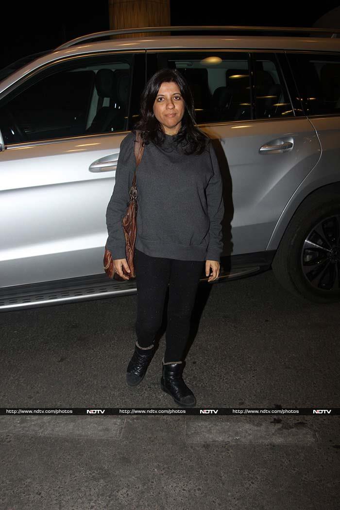 <I>Gully Boy</i> director Zoya Akhtar was also travelling with the <I>Gully Boy</i> team.