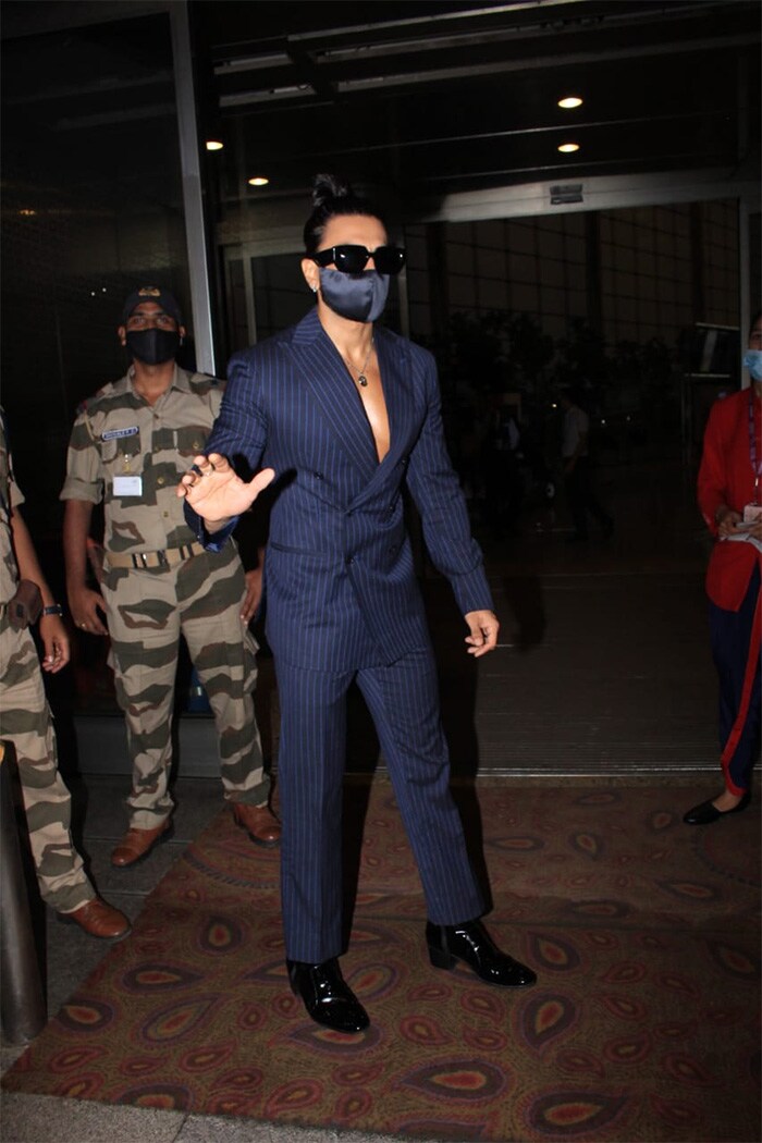 ICYMI: Ranveer Singh's suited look was minus the shirt.