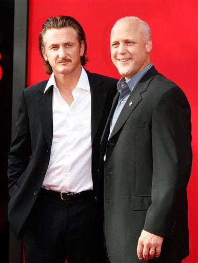 Sean Penn left, and Louisiana Lt. Gov. Mitch Landrieu arrive at a screening of All The King's Men at McAlister Auditorium at Tulane University.