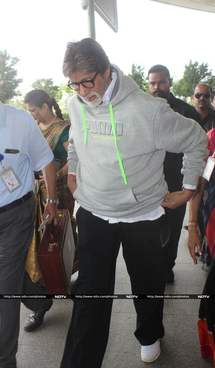 When Abhishek Came To See Off Amitabh Bachchan At The Airport