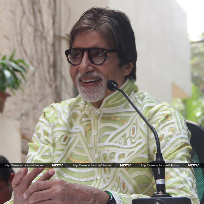 Mr Bachchan was clearly in a jovial mood on his birthday.