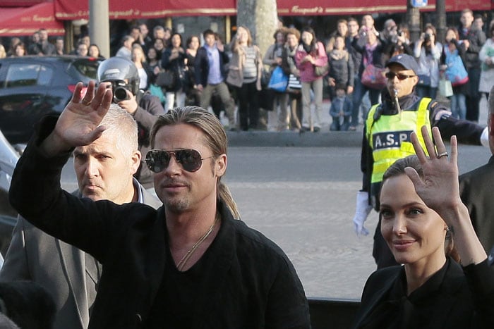 In the city of love with Angelina & Brad