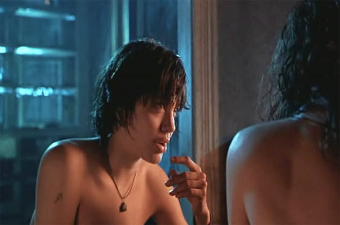 In <i>Firefox</i> (1996), Jolie played the older and mysterious Margret "Legs" Sadovsky who helps four teenage girls stand up to their teacher who has been sexually abusing them. They build a solid friendship but their wild ways begin to get out of control. About Jolie's performance this is what <i>Variety</i> had to say: "The ensemble is appealing, but vastly uneven. Jolie is obviously a gifted actress, and Burress has natural charm, but Jenny Shimizu looks and acts as if she's still a Calvin Klein model."