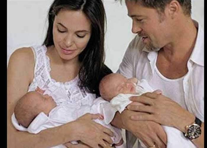 Angelina confirmed she was pregnant again, this time with twins, at the Cannes Film Festival in 2008. She gave birth to son, Knox L�on, and daughter, Vivienne Marcheline, on July 12, 2008 in France.<br><br>Coming Up: Brangelina together in movies