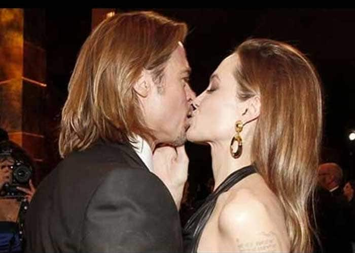 On January 29, 2012, Brangelina shared a romantic kiss at the SAG Awards in Los Angeles, an unusually public display of affection for the normally restrained couple.