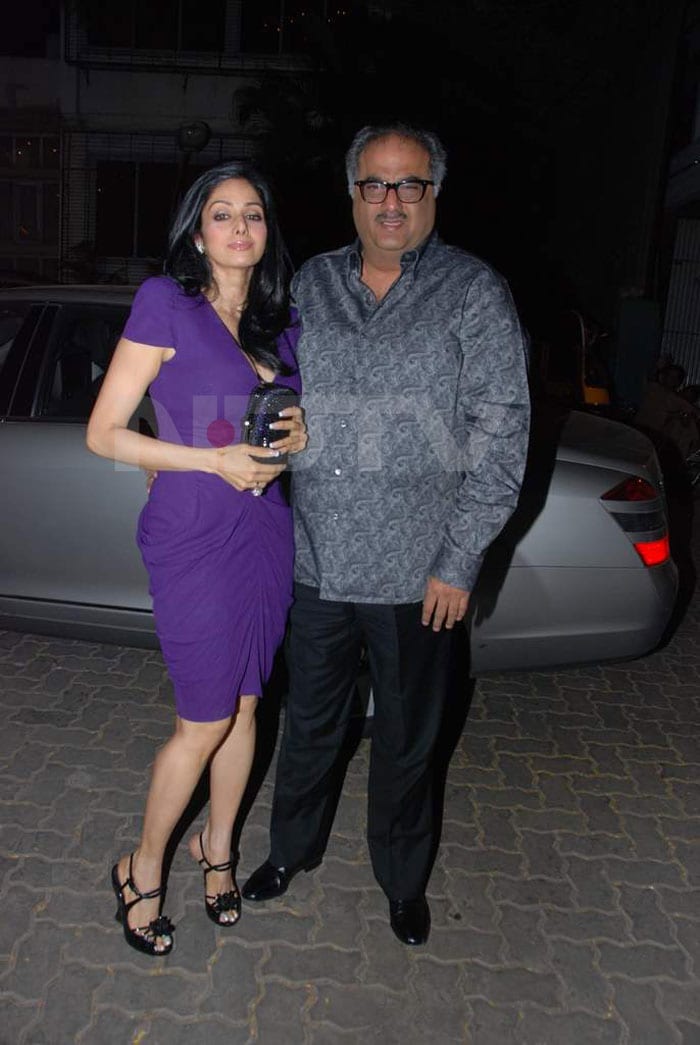 Escorted by hubby Boney Kapoor, Sridevi gets glamorous by the minute.