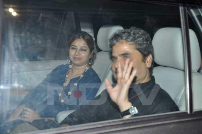 Rekha and Vishal Bharadhwaj arrive at the venue.