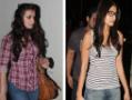 Stylish movie-goers: Anushka, Dia Stylish movie-goers: Anushka, Dia