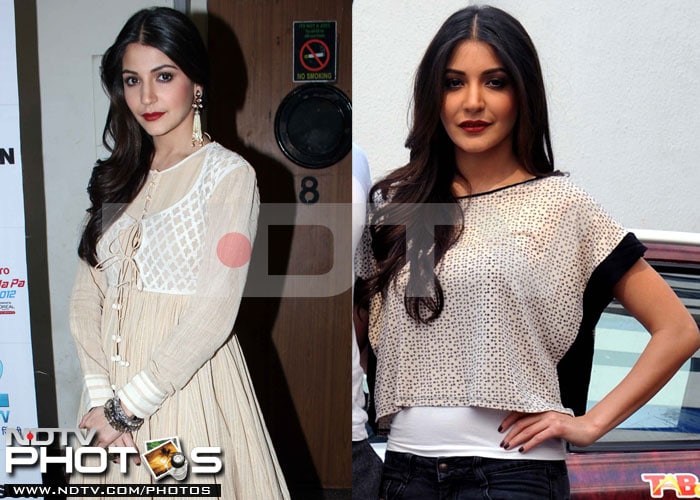 Anushka: one girl, two outfits