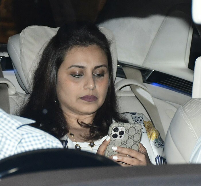 Rani Mukerji was snapped at Anil Kapoor's house in Juhu.