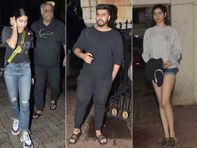 Janhvi And Khushi Celebrate Arjun Kapoor's Birthday At Midnight