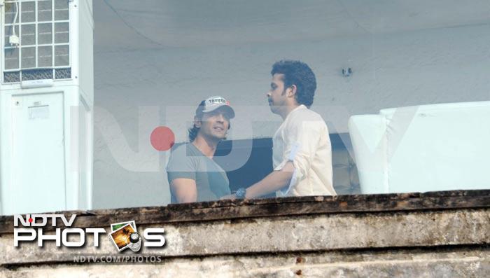 Arjun and Sreesanth shooting together.