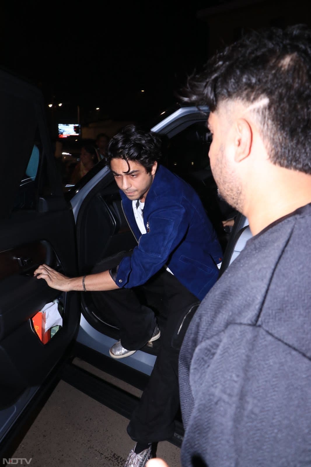 Aryan Khan wore a blue blazer for the night. (Image Courtesy: Varinder Chawla)