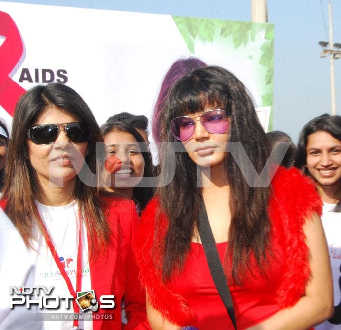 AIDS ambassadors Rakhi, Sherlyn