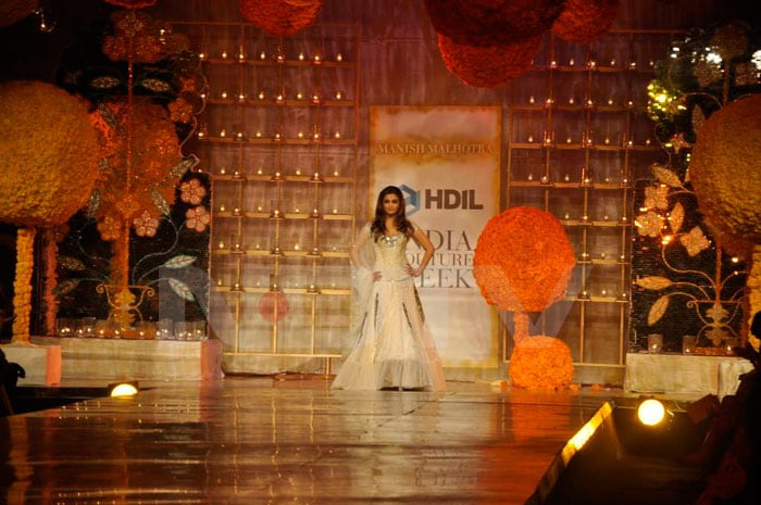 Ash walks the ramp for Manish