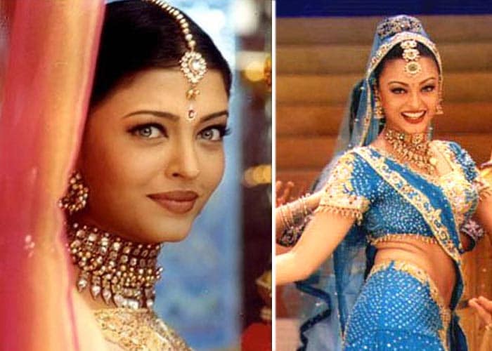 In Sanjay Leela Bhansali's <i>Hum Dil De Chuke Sanam</i> Ash's look was designed by National award winning designer and her personal favourite Neeta Lulla, who dressed her in colourful <i>cholis</i> and <I>ghagras</i>. She wore saris with mirror work. Her peach <i>lehenga</i> in the song <i>Aankhon Ki Gustakhiyaan</i> made her look like a dream.