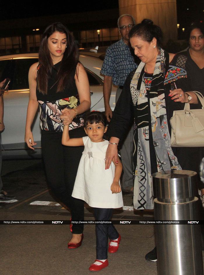 Ash, Aaradhya, Sonam Leave on a Jet Plane For Cannes