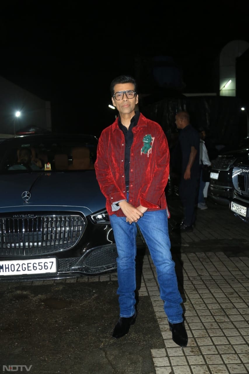 Karan Johar arrived in style. (Image Courtesy: Varinder Chawla)