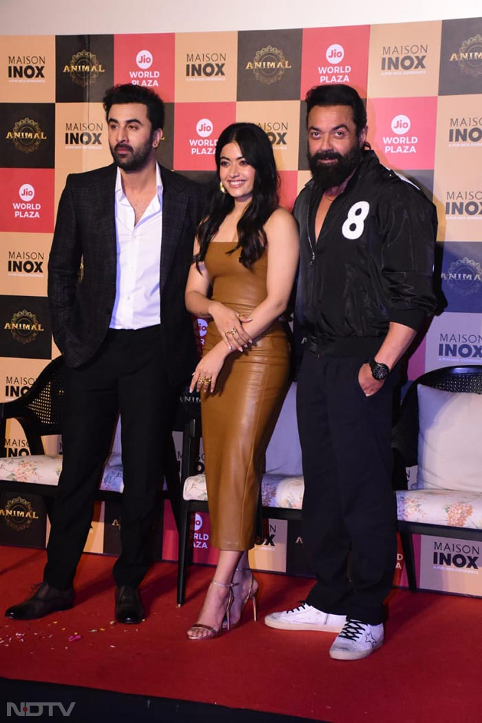 The one with Ranbir Kapoor, Rashmika Mandanna and Bobby Deol. (Image courtesy: Varinder Chawla)