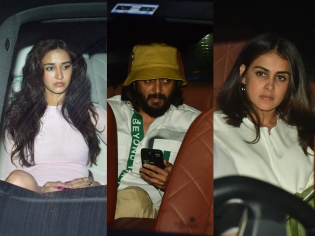 At <i>Bade Miyan Chote Miyan</i> Screening: Disha Patani, Riteish Deshmukh And Genelia D'Souza