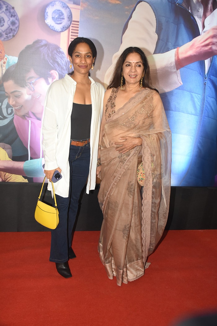 At <i>Goodbye</i> Screening Rashmika Mandanna, Tamannaah, Neena Gupta With Daughter Masaba And Others