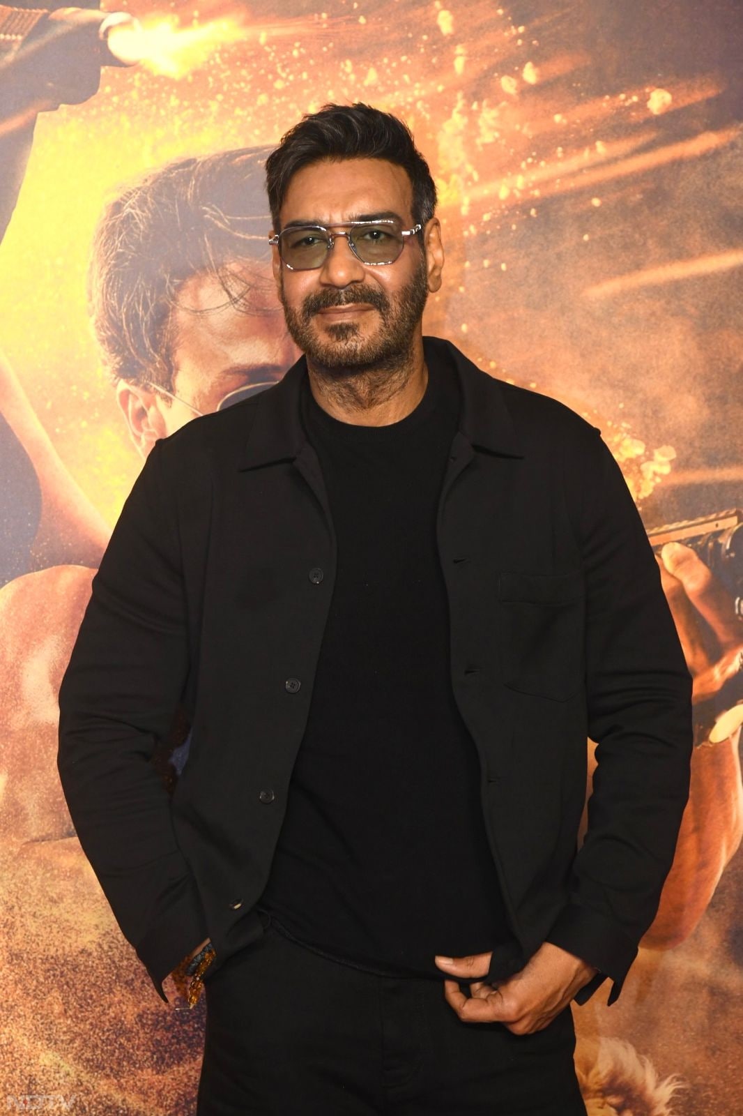 Ajay Devgn AKA Singham opted for an all-black look. (Image Courtesy: Varinder Chawla)