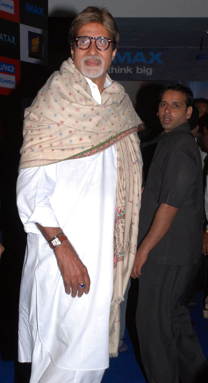 Bollywood megastar Amitabh Bachchan was also at the premiere. (Photo: AFP)