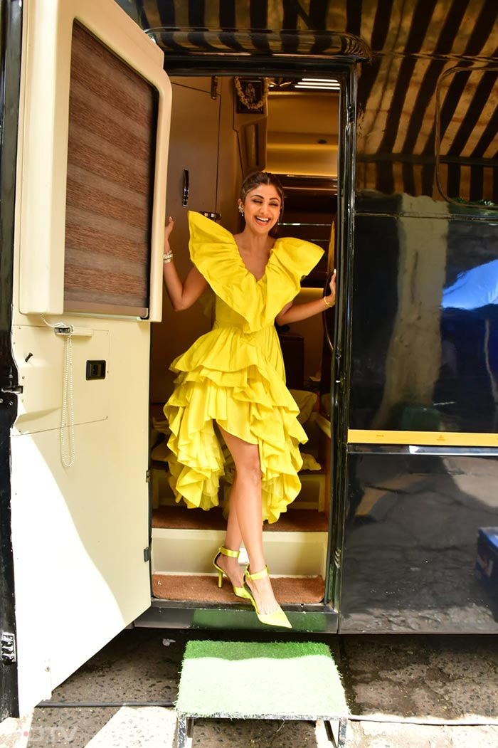 Shilpa Shetty was a ray of sunshine on the sets. (Image courtesy: Varinder Chawla)