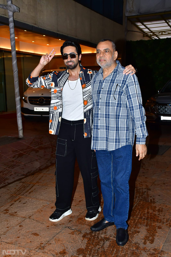 Ayushman Khurrana and Paresh Rawal pictured together. (Image courtesy: Varinder Chawla)