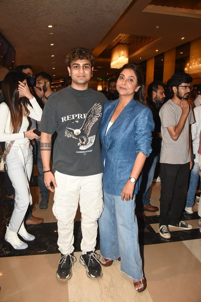 Ayushmann's <i>Doctor G</i> co-star Shefali Shah too was clicked at her film's screening. (Image courtesy: Varinder Chawla)