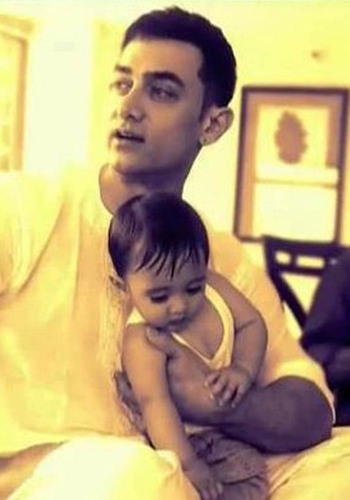 Father and son: Aamir and Azad