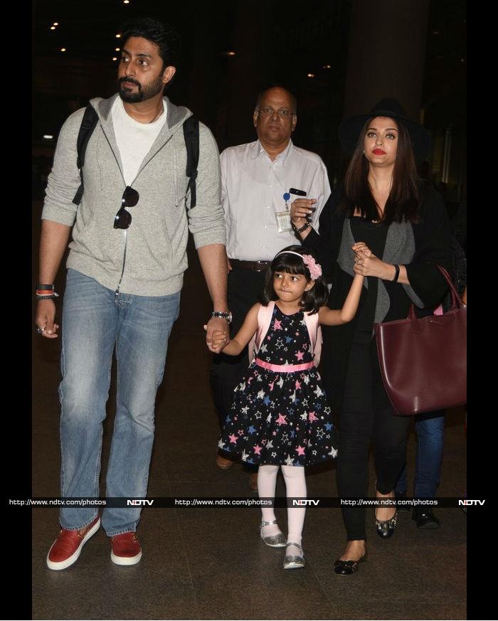 Abhishek, Aishwarya And Aaradhya Are Back in Mumbai