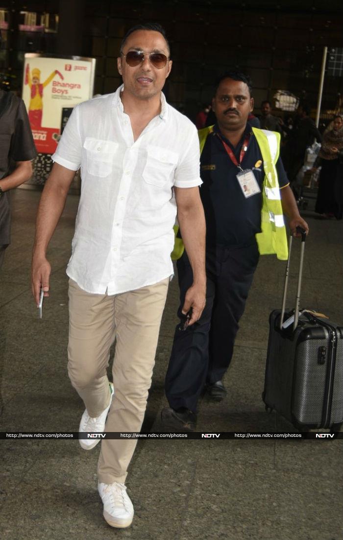 Rahul Bose looked in a hurry to leave.