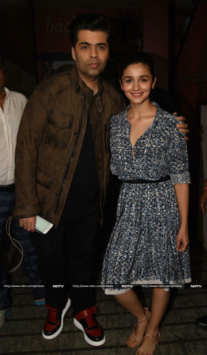 Alia Bhatt and Karan Johar, along with many Bollywood insiders, were spotted at a special screening of <i>Badrinath Ki Dulhania</i>, which is produced by KJo and stars Alia and Varun Dhawan.