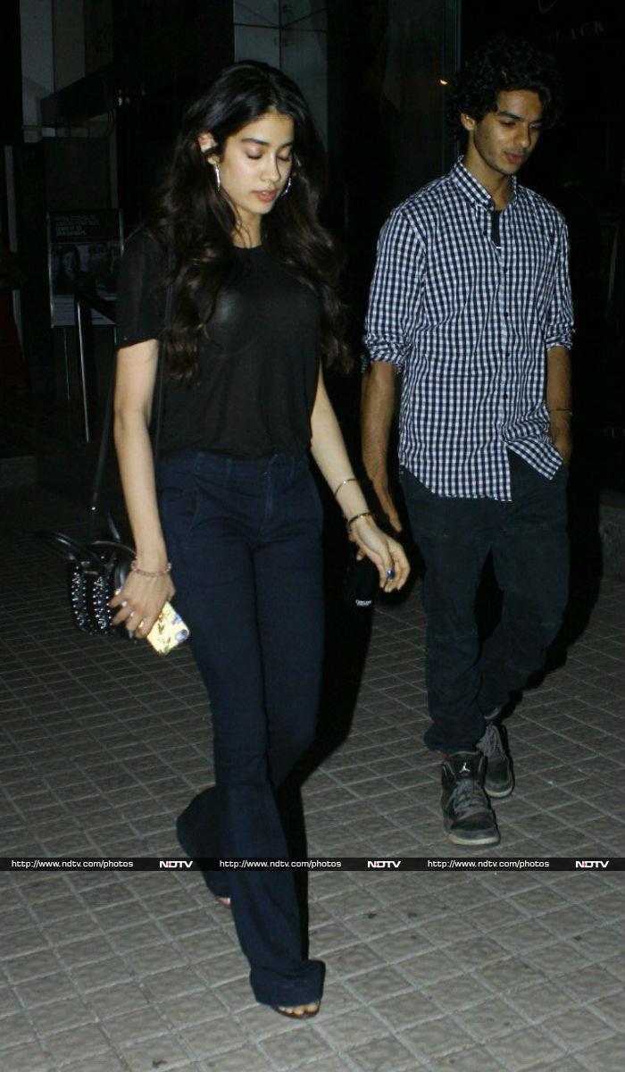 Actress Sridevi's daughter, Jhanvi was also spotted with Shahid Kapoor's brother Ishaan Khatter.