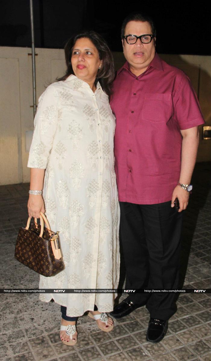 Ramesh Taurani arrived with his wife, Sneha Taurani.