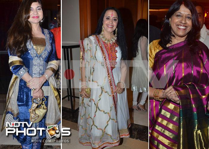 The Bachchans, Kajol at Bappa Lahiri\'s reception