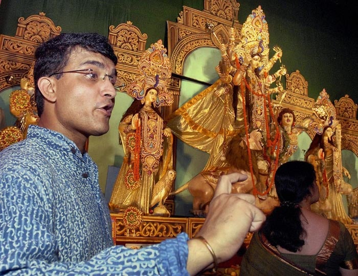 Saurav Ganguly celebrates Durga Puja