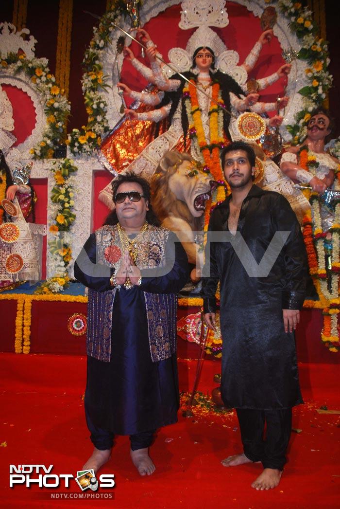 Bappi Lahiri celebrates Durga Puja