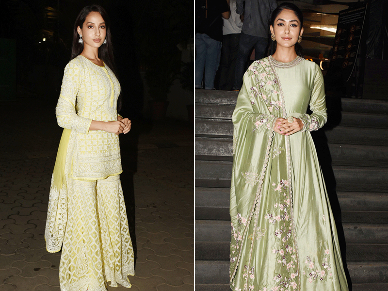 A Movie Date With Nora Fatehi And Mrunal Thakur