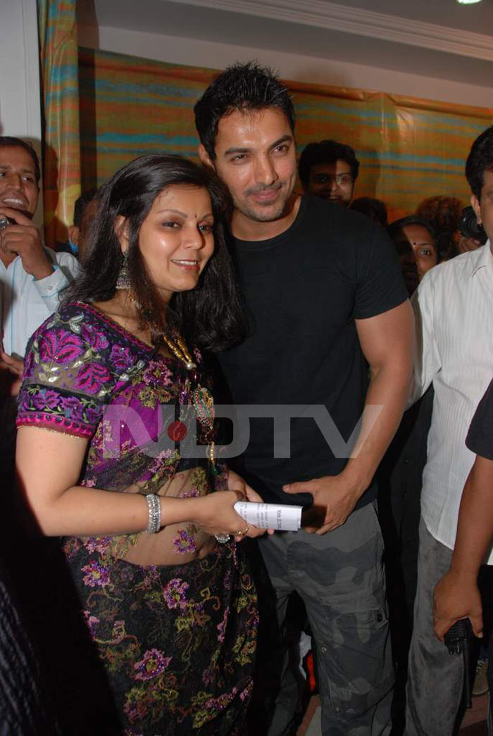John Abraham spotted with beautiful models!